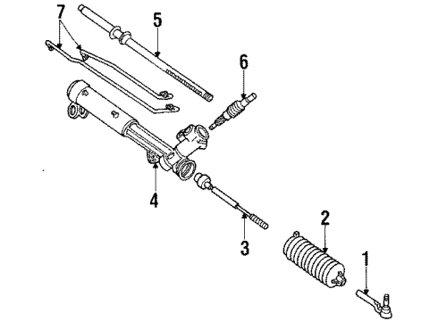 1991 Oldsmobile Cutlass Cruiser Steering Column, Steering Gear & Linkage Diagram 3 - Thumbnail