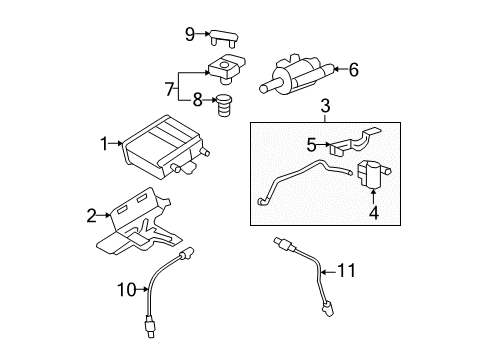 2010 GMC Yukon XL 1500 Emission Components Diagram