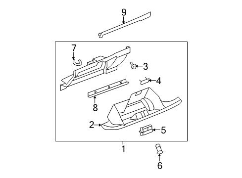 2008 Cadillac Escalade EXT Glove Box Diagram