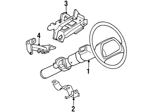 1997 Buick LeSabre Steering Column, Steering Wheel Diagram 1 - Thumbnail