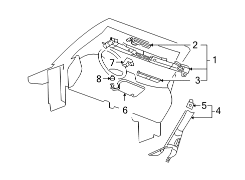 2011 Chevy Corvette Interior Trim - Roof Diagram 2 - Thumbnail