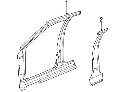 1986 Chevy Cavalier Center Pillar & Rocker Diagram