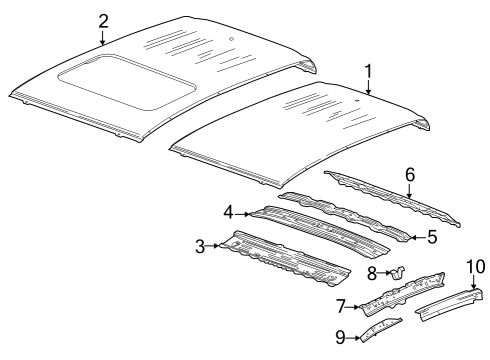 2023 GMC Canyon Roof & Components Diagram