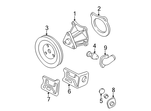 1996 Pontiac Sunfire Cooling System, Radiator, Water Pump, Cooling Fan Diagram