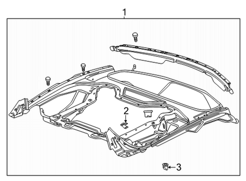 2020 Chevy Corvette Rear Floor & Rails Diagram 3 - Thumbnail