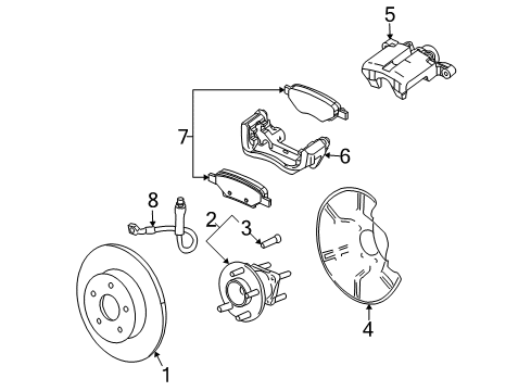 2005 Chevy Uplander Rear Brakes Diagram 1 - Thumbnail