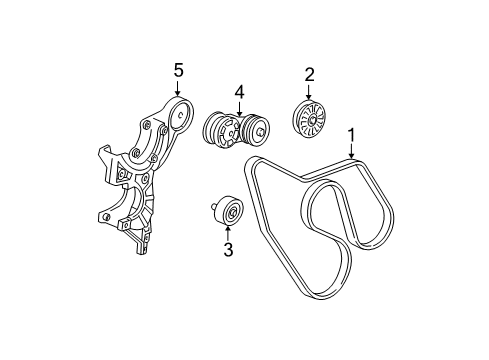 1996 Chevy K1500 Belts & Pulleys, Maintenance Diagram 1 - Thumbnail