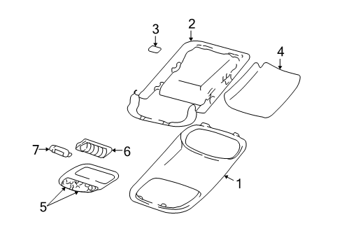 2003 Pontiac Montana Overhead Console Diagram 2 - Thumbnail