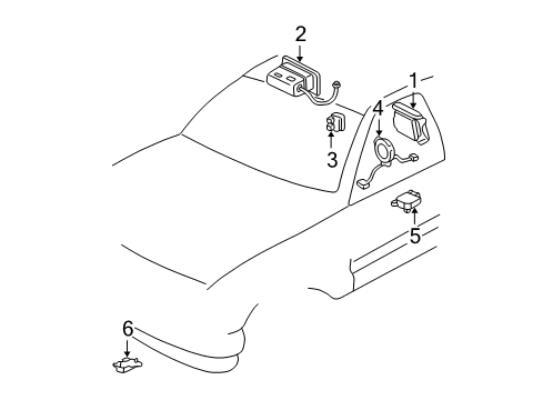 2006 Cadillac Escalade EXT Air Bag Components Diagram