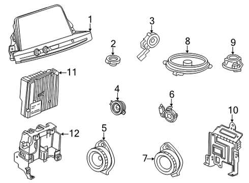 2023 Cadillac CT4 BOLT,I/P AIRBAG Diagram for 11549121