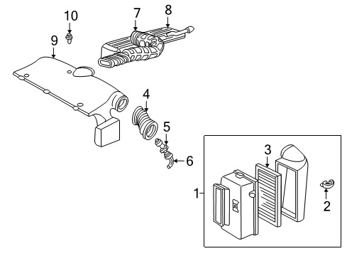 1996 GMC Sonoma Air Intake Diagram 1 - Thumbnail