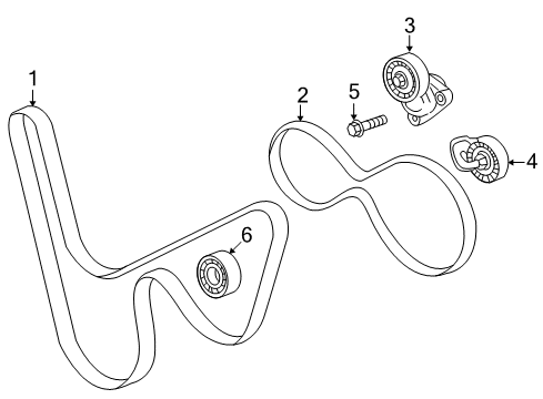 2009 Chevy Corvette Belts & Pulleys Diagram