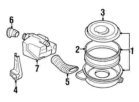 1995 GMC K1500 Suburban Air Intake Diagram 2 - Thumbnail