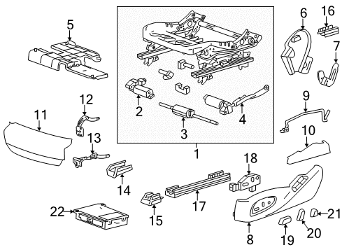 2016 Cadillac CTS Power Seats Diagram 3 - Thumbnail