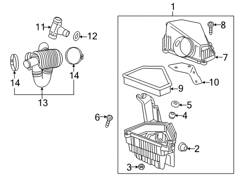 2012 Cadillac CTS Air Intake Diagram