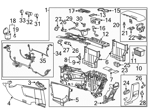 2012 Chevy Equinox Center Console Diagram