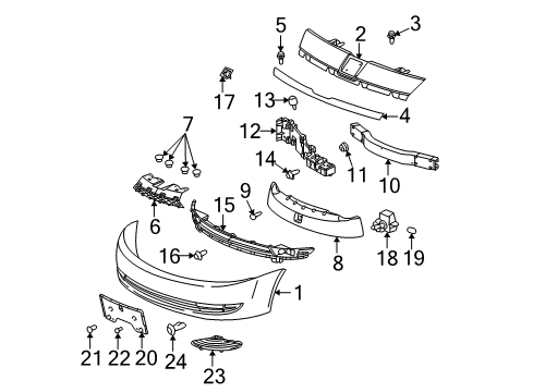 2003 Saturn Ion Housing Asm,Front Fog Lamp Diagram for 22691598