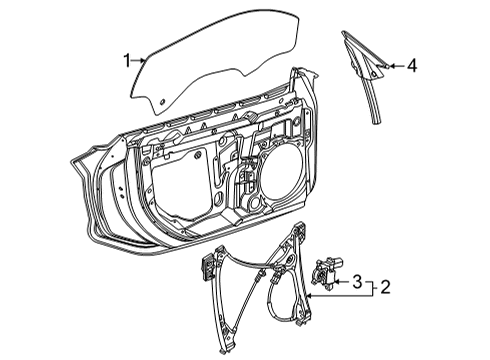 2024 Chevy Corvette Glass - Door Diagram