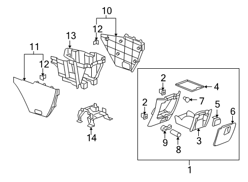 2006 Pontiac Montana Front Console Diagram