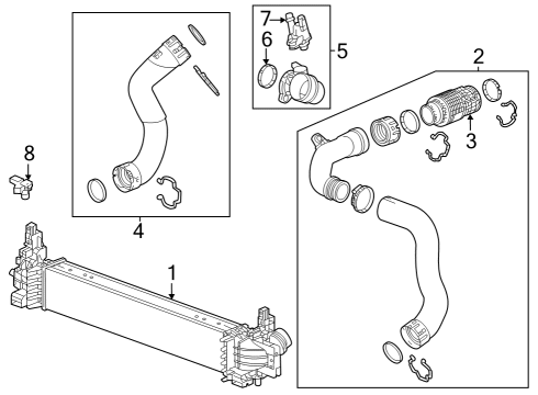 2024 Buick Encore GX Duct Assembly, Turbo Inl Diagram for 12708500