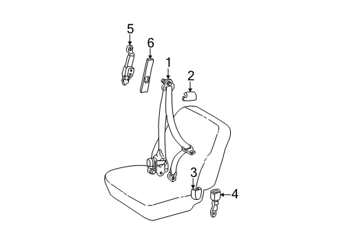 2004 Pontiac Vibe Front Seat Belts Diagram