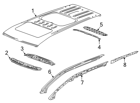 2024 Buick Enclave Roof & Components Diagram