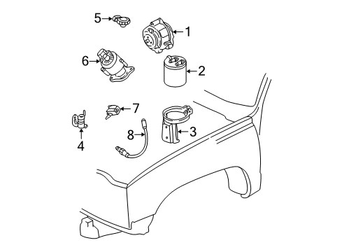 1999 GMC C2500 Emission Components Diagram 2 - Thumbnail