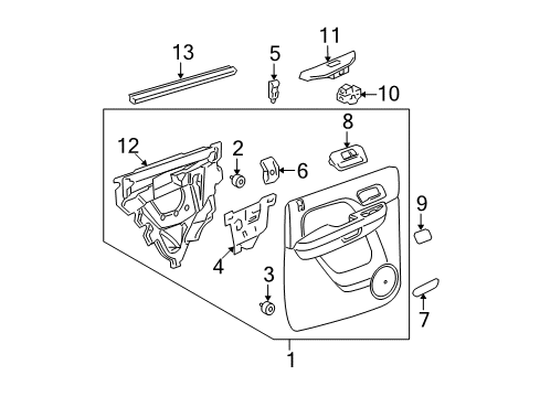 2008 Chevy Avalanche Rear Door Diagram 2 - Thumbnail