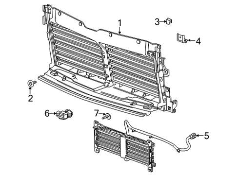 2021 Cadillac Escalade Front Panel Diagram