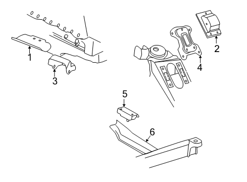 2001 Chevy Express 1500 Engine & Trans Mounting Diagram 3 - Thumbnail