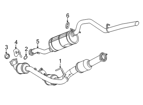 2022 GMC Sierra 2500 HD Exhaust Components Diagram 2 - Thumbnail