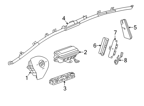 2018 Buick LaCrosse Airbag Assembly, Instrument Panel Lower Diagram for 23420286