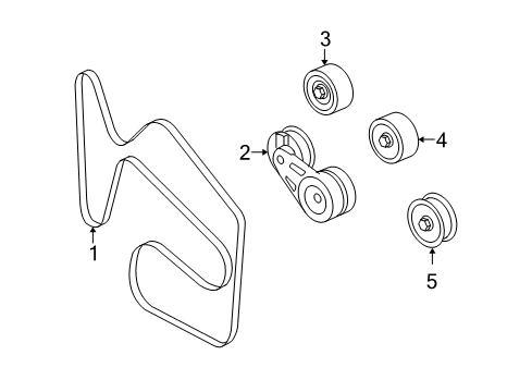 2010 Saturn Vue Belts & Pulleys, Cooling Diagram 2 - Thumbnail