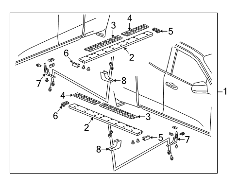 2017 GMC Canyon Running Board Diagram 3 - Thumbnail