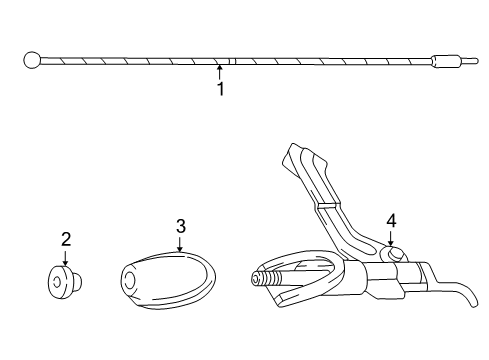 2003 Chevy Tracker Antenna Asm,Radio Eccn = 5A991 Diagram for 91177763