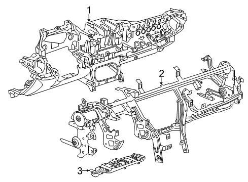 2020 Chevy Camaro Panel Assembly, I/P Lwr Tr *Black Diagram for 84681967