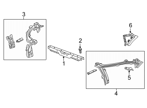 2018 GMC Terrain Radiator Support Diagram