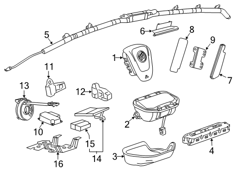 2017 Buick Verano Airbag,Front Seat Side Diagram for 13251389