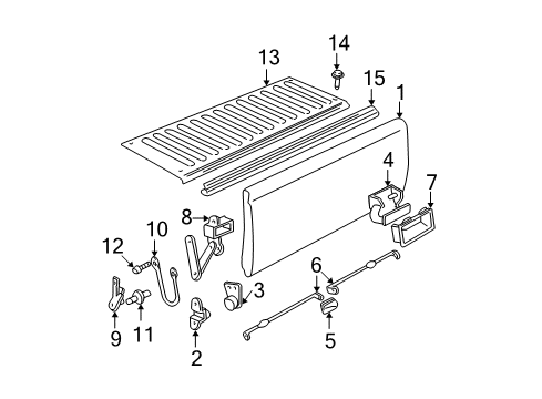 1996 Chevy K3500 Bolt, Pan Head Torx Door W/Shoulder Diagram for 15675384