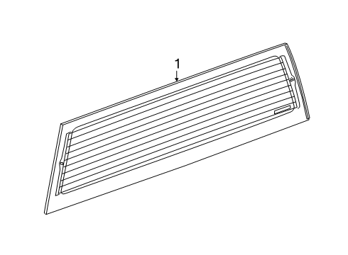 2020 Chevy Silverado 1500 Back Glass - Glass & Hardware Diagram