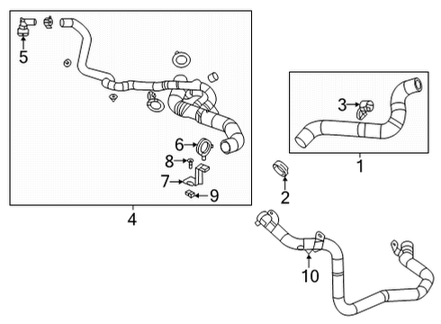 2023 Cadillac CT4 Radiator Hoses Diagram 3 - Thumbnail