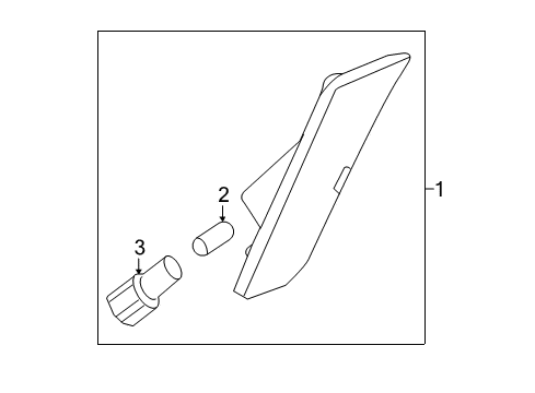 2017 Cadillac XT5 Side Marker Lamps Diagram