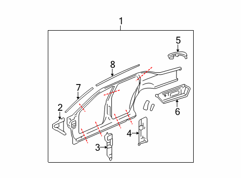 2011 Cadillac DTS Extension, Rear End Panel Diagram for 15874763