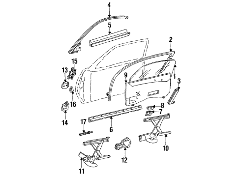 1992 Buick Skylark Front Door Diagram 2 - Thumbnail