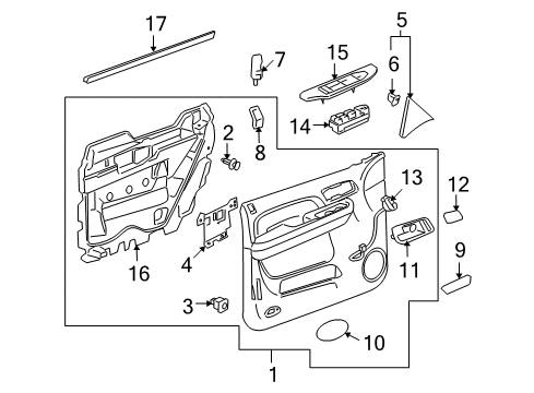 2013 GMC Yukon Front Door Diagram 4 - Thumbnail