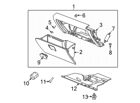 2022 GMC Hummer EV Pickup Glove Box Diagram