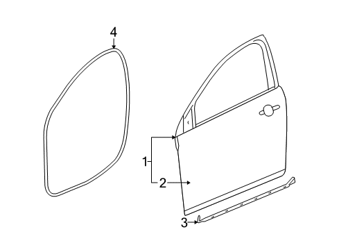 2007 Saturn Aura Front Door Diagram