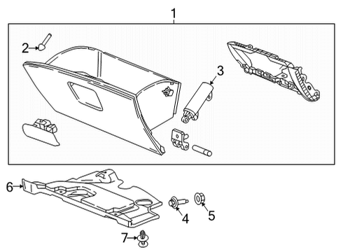 2022 Chevy Bolt EUV Glove Box Diagram