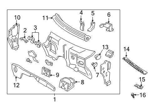 2000 Oldsmobile Bravada Cowl Diagram