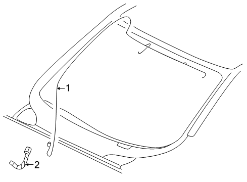 2004 Buick Rendezvous Cable Assembly, Radio Antenna Diagram for 10305391